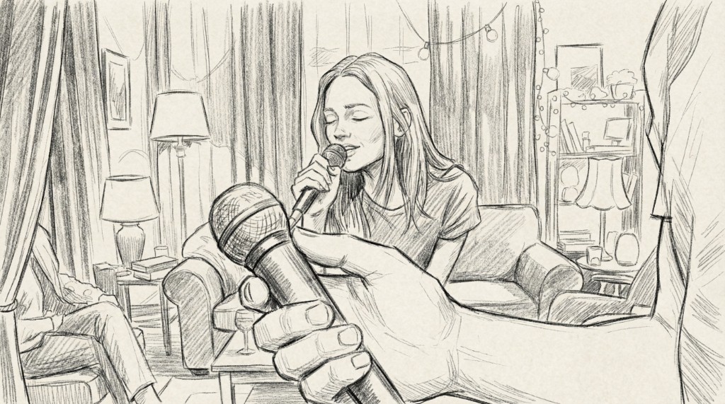 Brief & creative alignment — studio sketch, live-room session